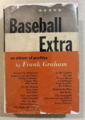 Baseball Extra Frank Graham HC DJ 1st ed Signed? 1954 Cobb DiMaggio Dean Feller
