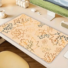 40 90cm1pc -Inspired Maple Leaf Design Non-Slip Washable Keyboard Mouse Pad -