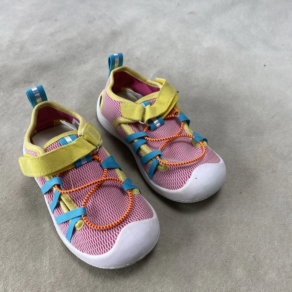 Zapatos de agua Robeez para niños pequeños rosa amarillo turquesa azul malla talla 9 (3 años) Foto 2 de 4