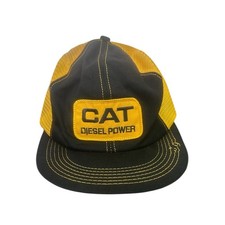 Caterpillar Diesel Power Kansas K Brand Snapback Trucker Hat CAT Vintage
