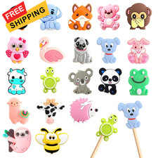 20Pcs Knitting Needle Stoppers From US 1.5 2.5mm to 13 9mm , Animals 2