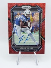 Jelani Woods - 2022 Panini Prizm Rookie #359 Red Shimmer Auto /35 Colts RC SSP