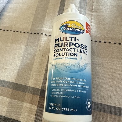 CLEAR CONSCIENCE MULTI-PURPOSE CONTACT LENS SOLUTION COMFORTABLE FORMULA 12oz