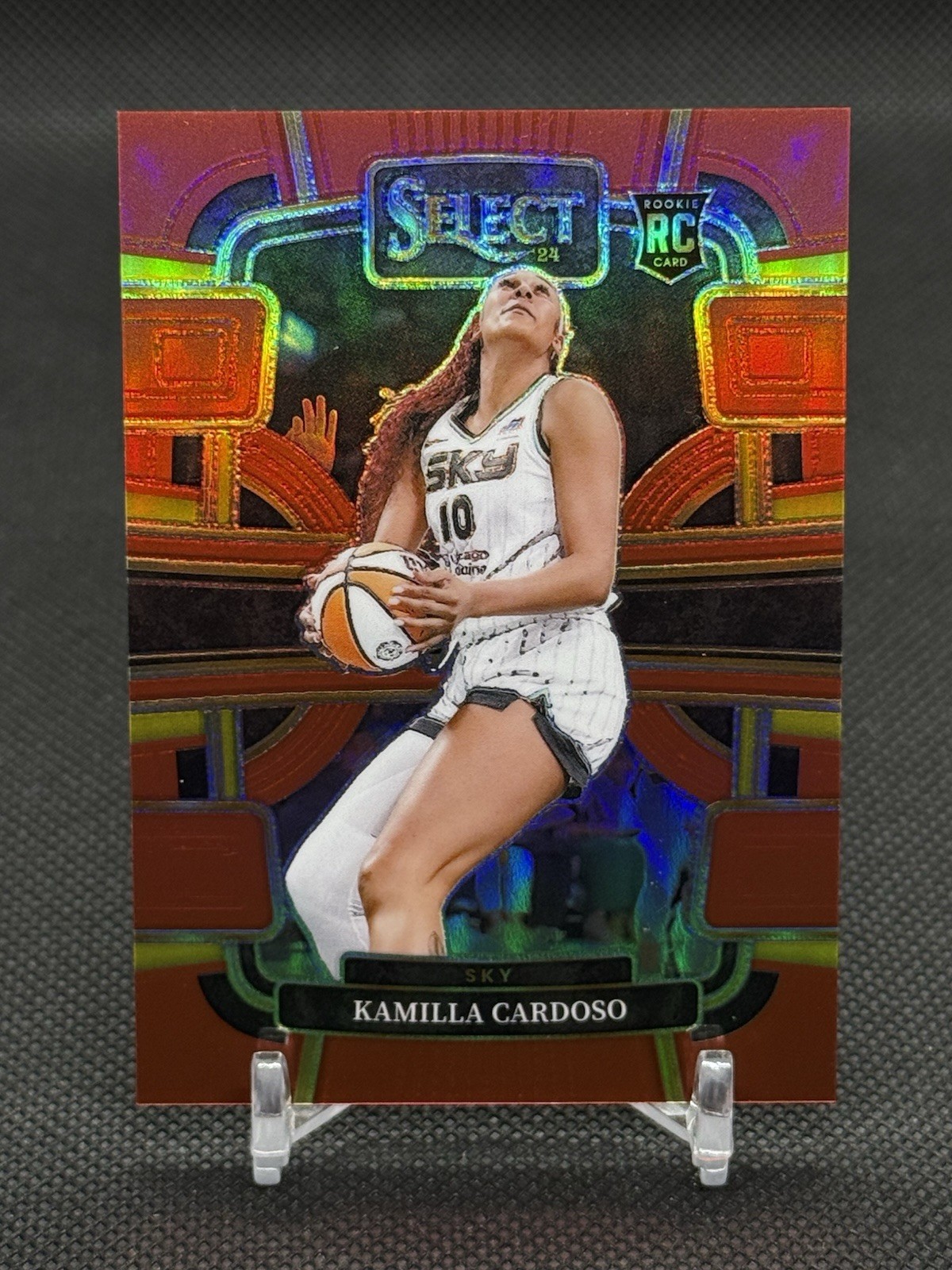 2024 select WNBA number #33 Concourse red prism /149 Kamilla Cardoso Chicago Sky