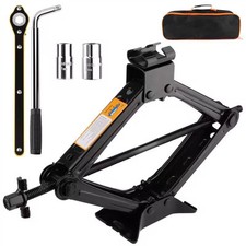 NVIYAM Cric Auto 2T, Set Professionale Cric a Forbice con manovella e