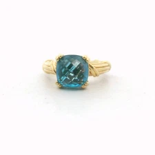 Peter Thomas Roth 18K Yellow Gold London Blue Topaz Ribbon & Reed Ring