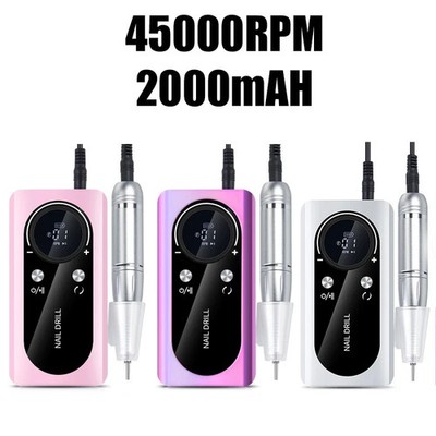 45000 U/min Profi Elektrische Nagelfeile Bohrmaschine USB Tragbar Maniküre Pediküre UK