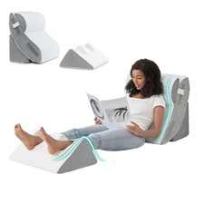 Post Surgery Bed Wedge Pillow Set - 4PCS for Comfort Recovery, Elevation Suppo