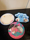Lot Of THREE Kids Cartoon Dinner Plates Esmeralda Hunchback, Blue's Clues & More