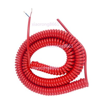 Spring Spiral Cable 2 copper Cores 0.5² Coiled 1 / 2/ 4/ 5/ 6/ 8/ 9M Stretchable