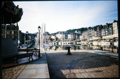 4x Kleinbilddias - Honfleur Normandie Frankreich - Alter Hafen & historische Stadt