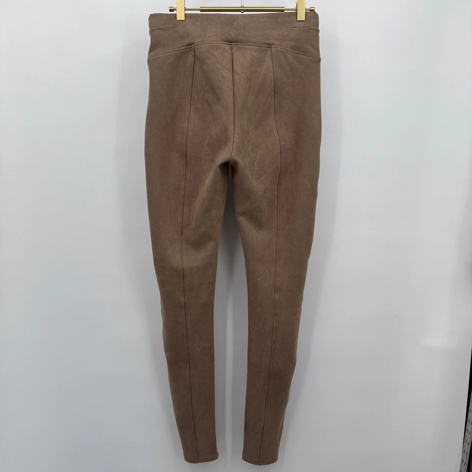 Leggings femininas de camurça sintética SPANX M/M alta marrom - Imagem 2 de 4