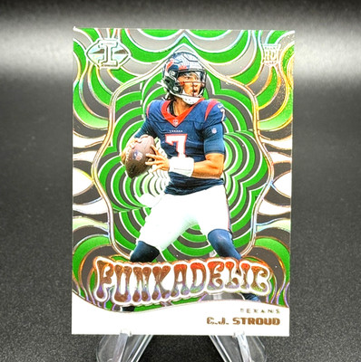 C.J. Stroud 2023 Panini Illusions Funkadelic Acetate #14 Green Emerald Rookie RC