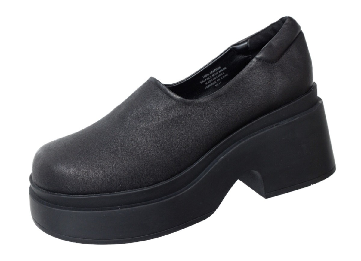 UNIF Womens Leather Black Shoes Size 11 Flex BRAT PLATFORMS 90's