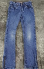 Crazy 8 Girls Skinny Jeans Size 7 With Zippers On The Pockets And Legs