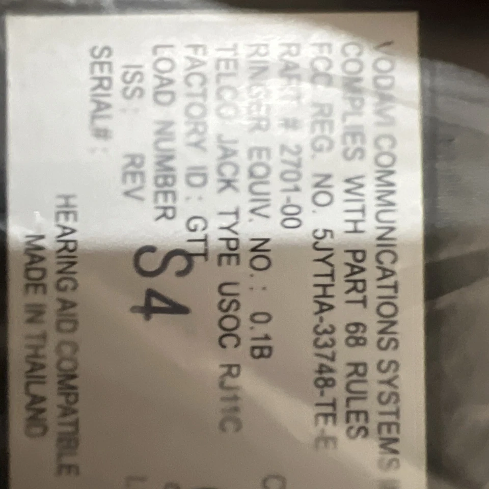 Vodavi 2701-00 Single Line Phone w/ Message Waiting BLACK *NEW IN ORIGINAL BOX* - Image 4 of 4