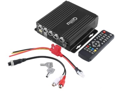 Mini Realtime Car Mobile DVR 4CH Video/o Recorder Input With Remote Control