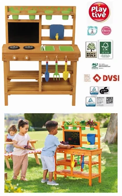 Playtive Outdoorküche Matschküche Echt Holz Spielküche Kinderspielküche NEU OVP