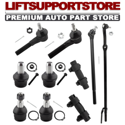 10X Front Suspension Kit Lower Ball Joints Tie Rod Ends For 87-96 Ford F250 F350