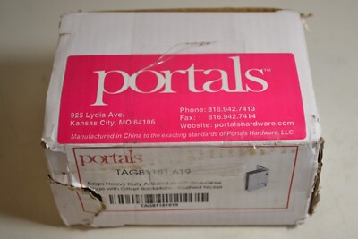 Portals Taiga Heavy Duty 90° Wall-Glass Hinge W/Offset Backplate Brushed Nickel