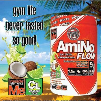 Muscle Elements AmiNO FLOW 2-in-1 BCAA & Pump Formula 30 Servings PICK FLAVOR