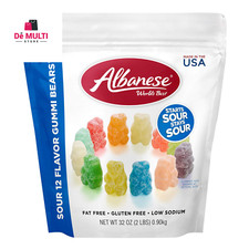World'S Best Sour 12 Flavor Gummi Bears, 32Oz Bag of Candy
