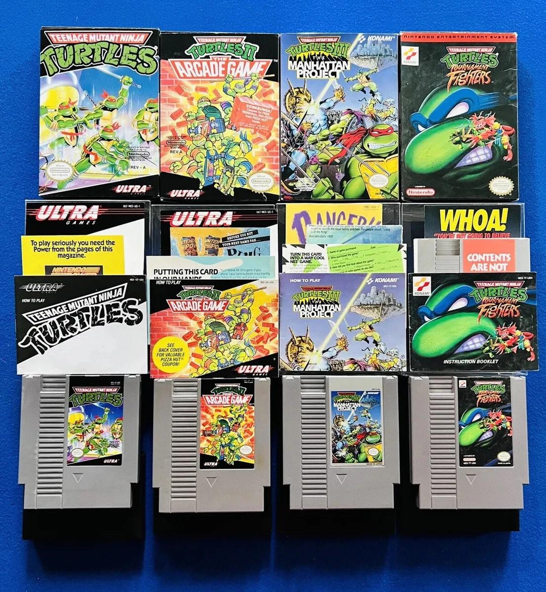 TMNT Tournament Fighters NES Nintendo CIB Teenage Mutant Ninja Turtles 1 2 3