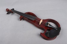Yinfente red 4 string 4/4 Electric Silent Violin Natural wood Free Case Bow