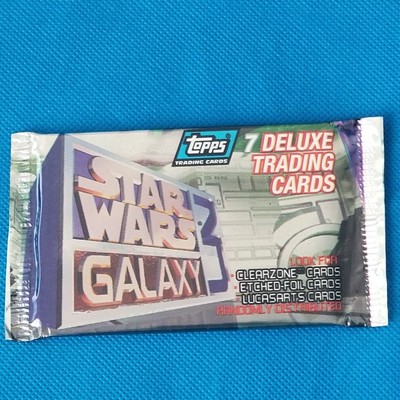 NEW! 1995 TOPPS STAR WARS GALAXY PACK OF 7 DELUXE TRADING CARDS - UNOPENED | eBay