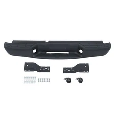 Black Rear Step Bumper Assembly For Chevy S10 GMC Sonoma Fleetside 1998 99-2004