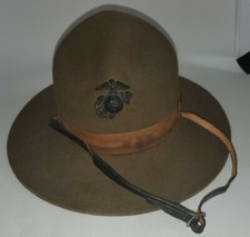 Wool Military Campaign Hat, Drill Instructor Hat Mountie Ranger 6 3/4 Z99