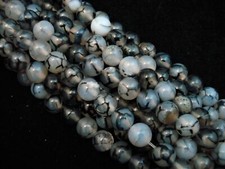 Natural Fire Agate 8mm Round Beads 38cm Strand Jewellery