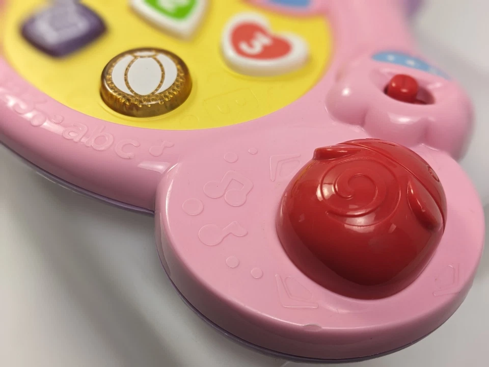 Vtech Bear's Baby Laptop Pink Interactive Learning Toy Shapes Numbers TESTED - Image 3 of 4