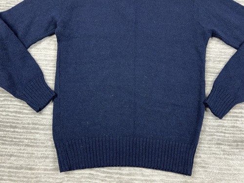 Vintage Puritan Sweater Mens Large Blue Aquamatic Wool Blend Made in USA - Picture 10 of 12