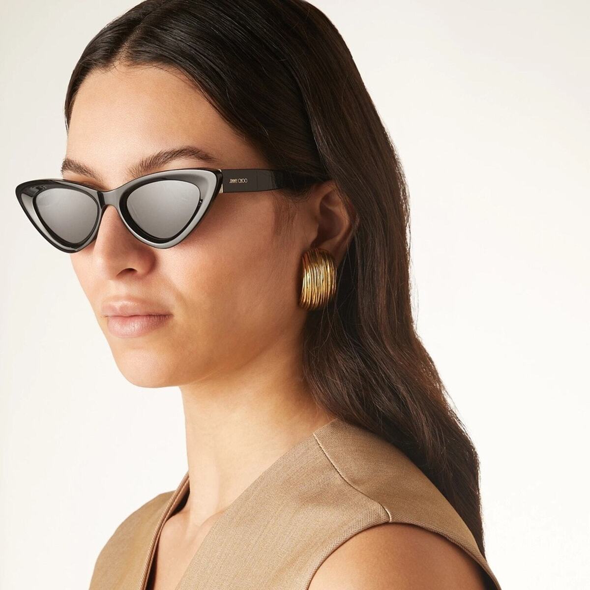 NEW JIMMY CHOO ADDY/S 0807 IR Black/Grey Authentic Women NEW JIMMY CHOO ADDY/S 0807 IR Black/Grey Authentic Women