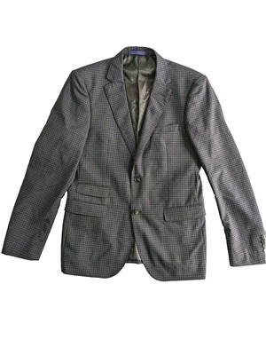 Original Pinguin Blazer Jacke weiche Wollmischung Herren Gr. 38R kariert sehr guter Zustand