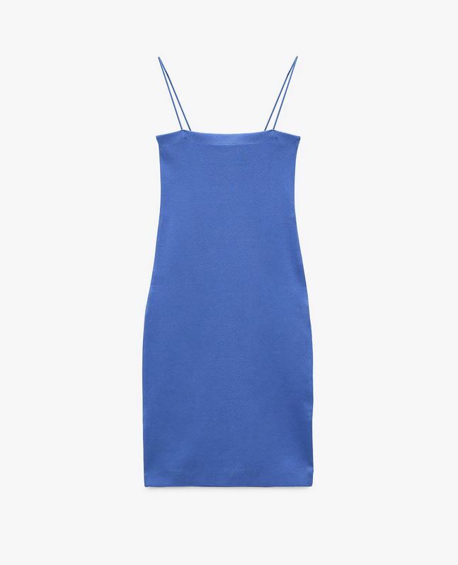 Robe Chemise Robe Pastel Zara Zara Court Côtelé Robe Moulante