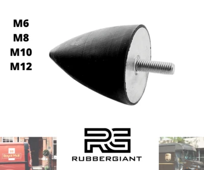 RUBBERGIANT Conical Rubber Mount Bumper, Parabolic Buffer M4 M6 M8 M10 M12 Bump Stops / KP