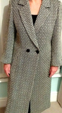 Bnwot Alex & Co John Lewis Ladies Fully Lined Coat Black/ivory Uk 12 Rrp £199