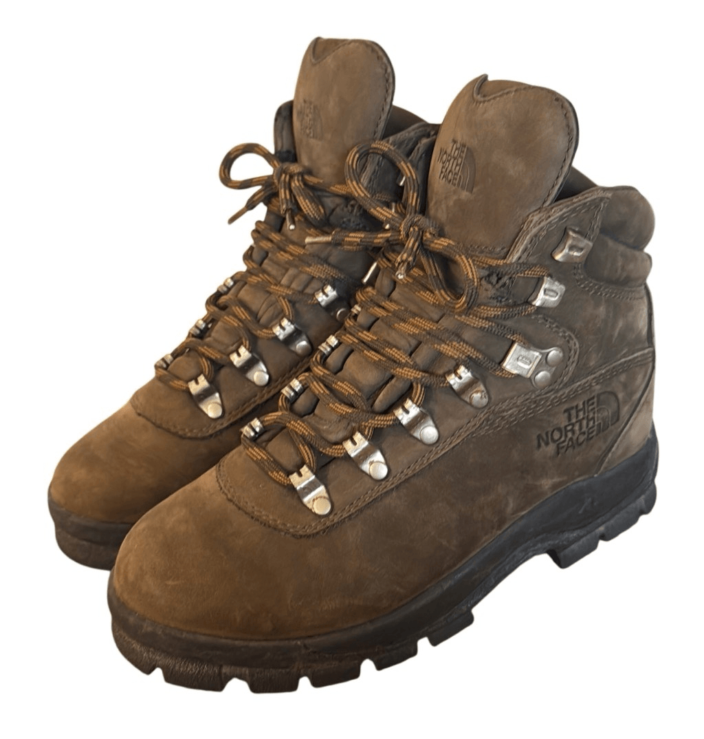 The North Face brown leather hiking boots for women size 6