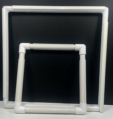 Pvc Pack Frame Lot of 2 PVC Portable Frames for Embroidery Cross Stitch Quilting 15 ...