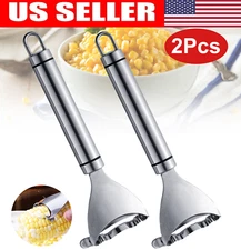 2x Corn Cob Peeler Stainless Steel Thresher Stripper Remover Kitchen Cutter Tool