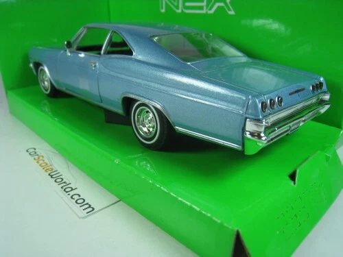 CHEVROLET IMPALA SS 396 1965 1/24 WELLY (LIGHT BLUE) - Imagen 3 de 4
