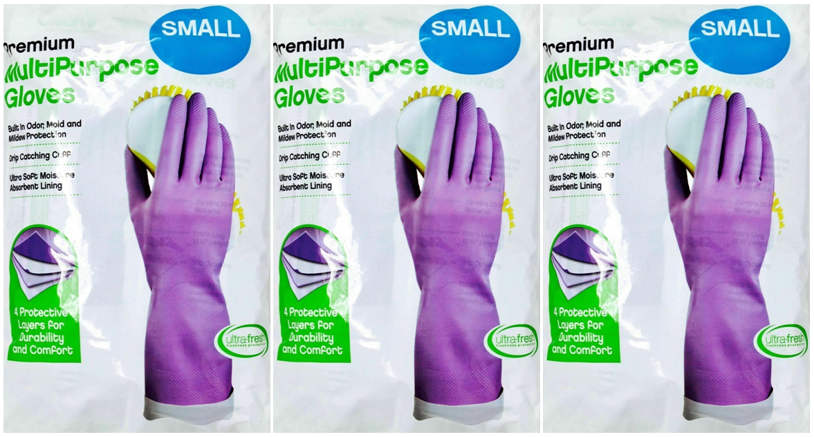 Clean Ones Premium Multipurpose Gloves Non Slip Grip, Small, Medium or