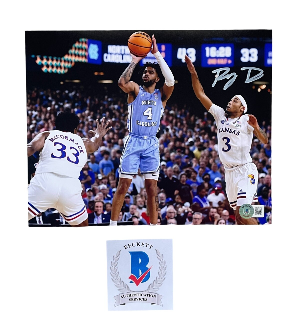 RJ Davis Autographed Signed North Carolina Tar Heels Photo 8x10 North Carolina TarHeels Auto Beckett 