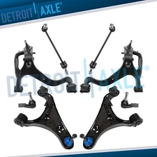 Front Lower Control Arms Outer Tie Rods Sway Bars for 2005 - 2009 Land Rover LR3
