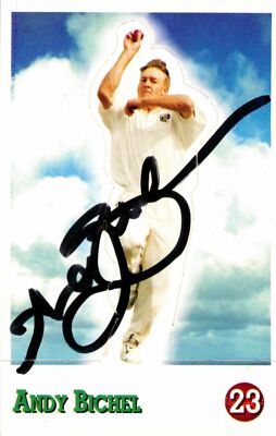  Signed  1997 1998 AUSTRALIA Cricket Card ANDY BICHEL Pop-Up BBL