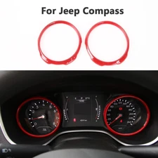 Red Dashboard Instrument Cover Trim Decor Ring for Jeep Compass 2017+Accessories