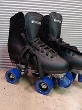 CHICAGO SKATES Men's Classic Roller Skates - Premium Black Quad Rink Skates