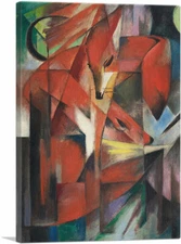 ARTCANVAS The Foxes 1913 Canvas Art Print by Franz Marc